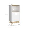 Mueble para Microondas TuHome Bi Color Blanco Duna 2 Puertas