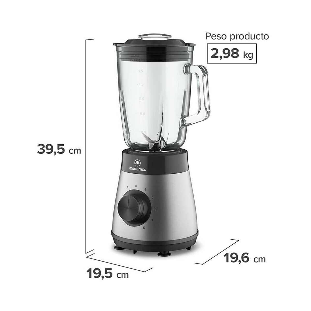 Licuadora Mademsa MBL50 1,5 lts.