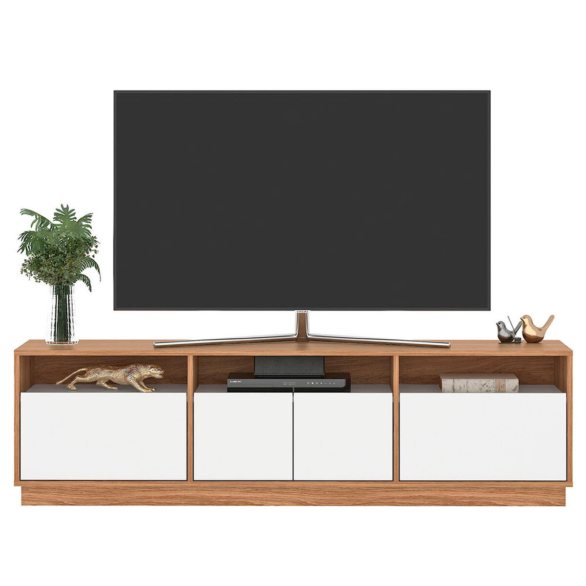 Rack TV Vekkahome Atlas Hasta 70" Caf&eacute;