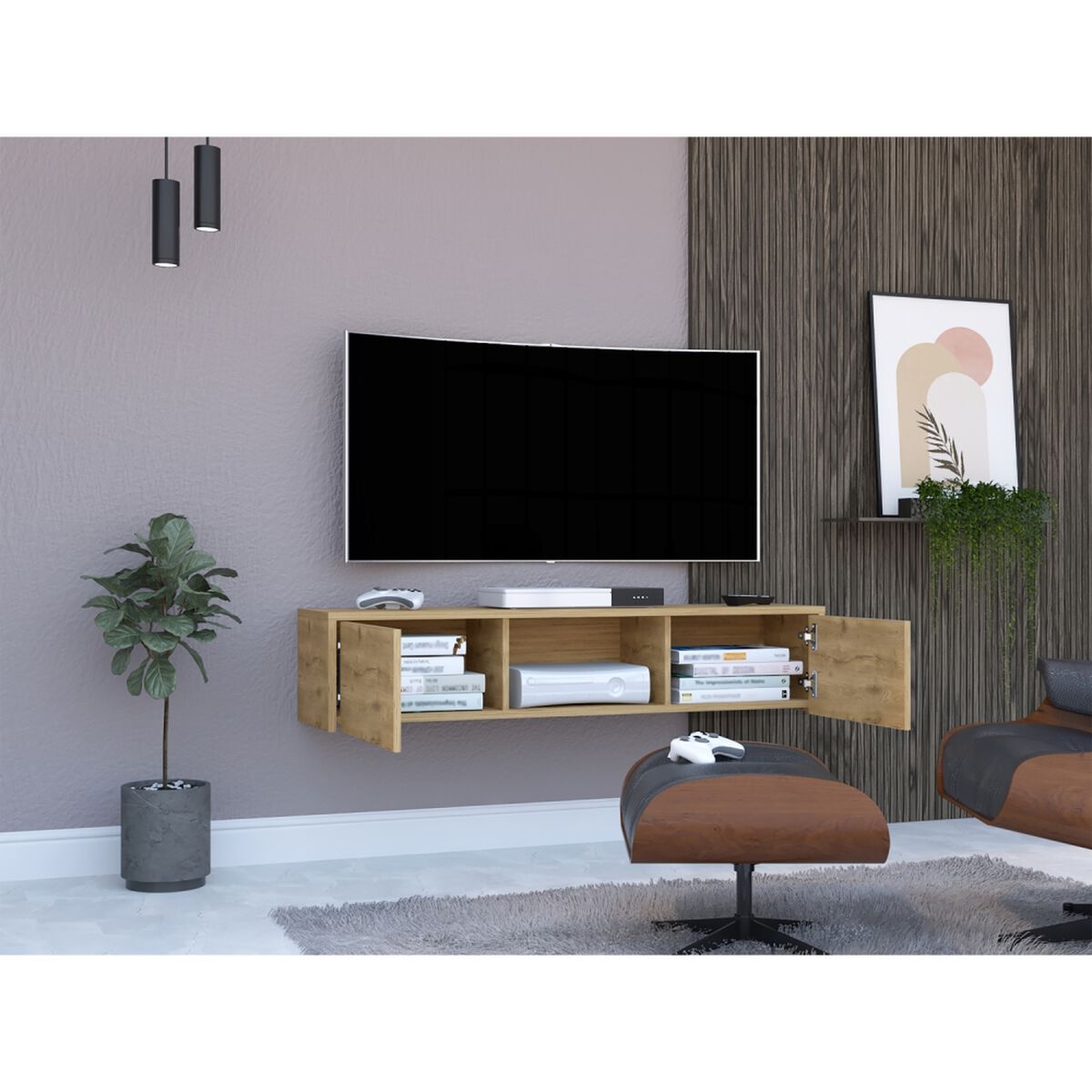 Panel TV TuHome Glen 49" Macadamia