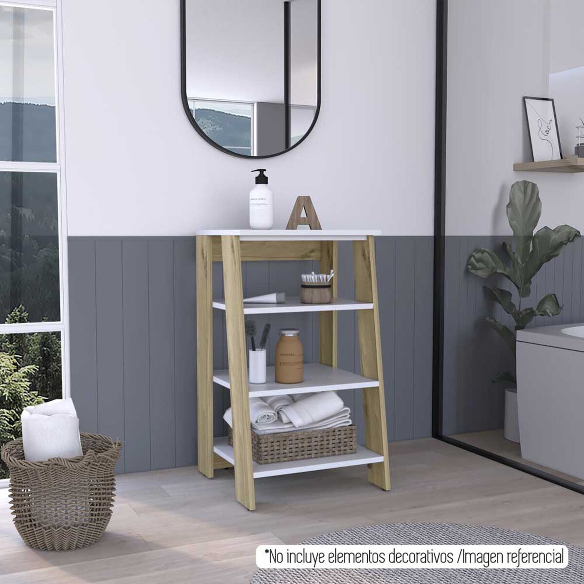 Mueble Optimizador TuHome Bath Bi Color Blanco Duna