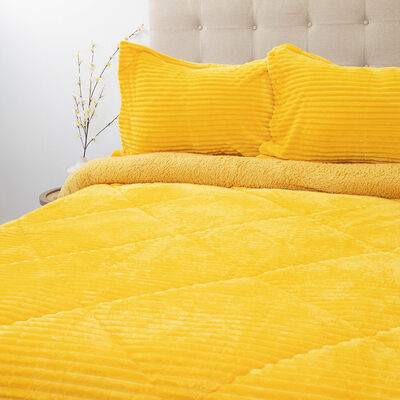 Cubrecama Doral Super King Mostaza Cotelón