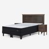Cama Europea Rosen Base Dividida 2 Plazas Anna + Respaldo + 2 Veladores