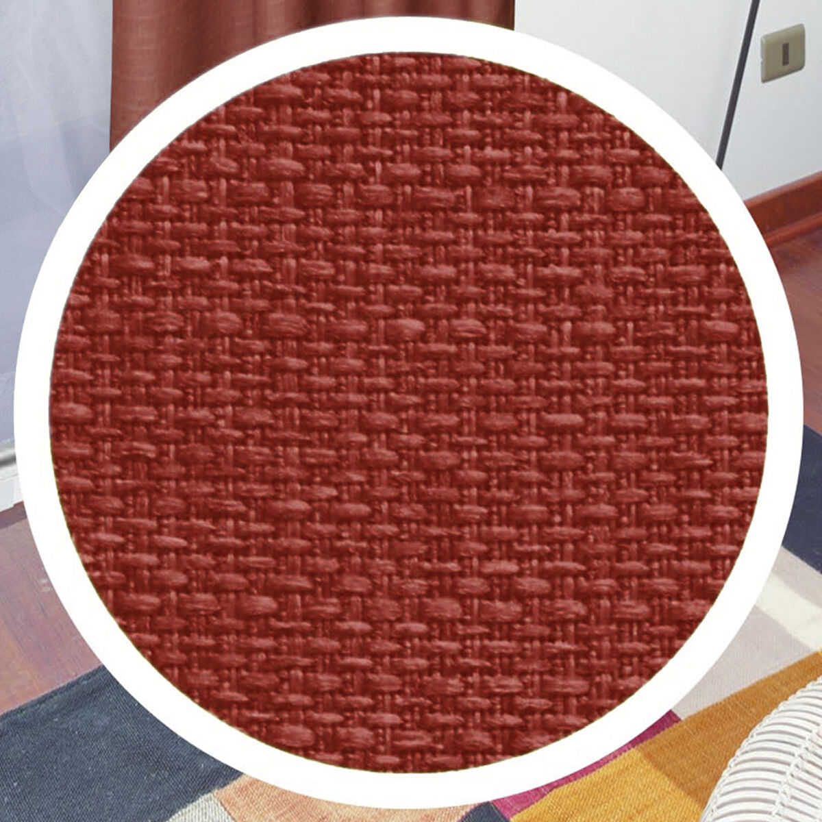 Combo Cortinas Doral Rustico 220 x 140 cm Terracota