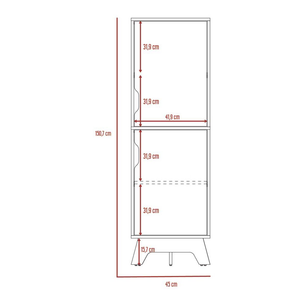 Mueble Alacena TuHome Bi Color Blanco Duna 2 Puertas
