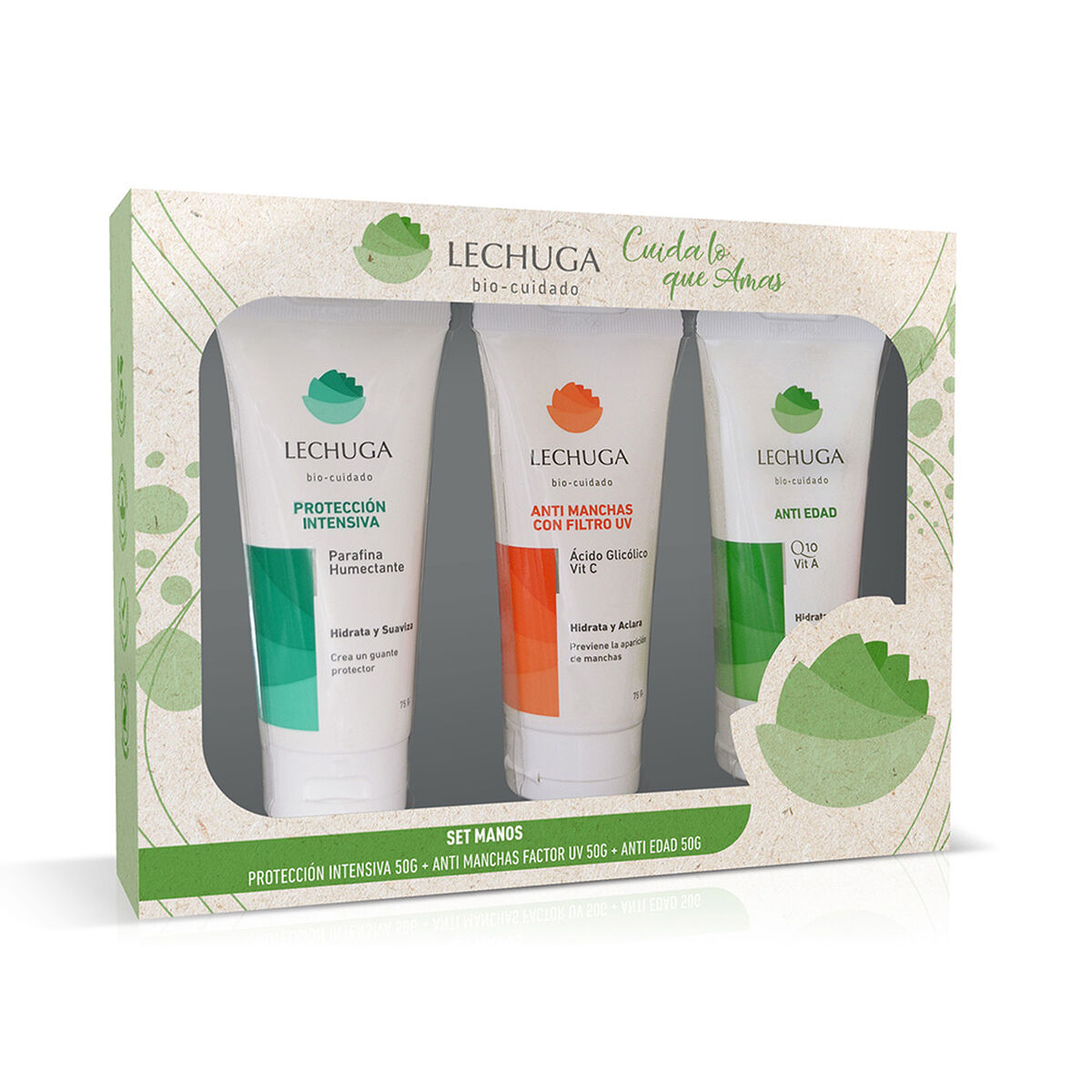 Pack 3 Cremas Antiedad Mujer Lechuga