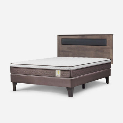 Imagen 2 del producto Combo Cama Europea Rosen 2 Plazas New Style 4 Plus BN + Respaldo Ferrara