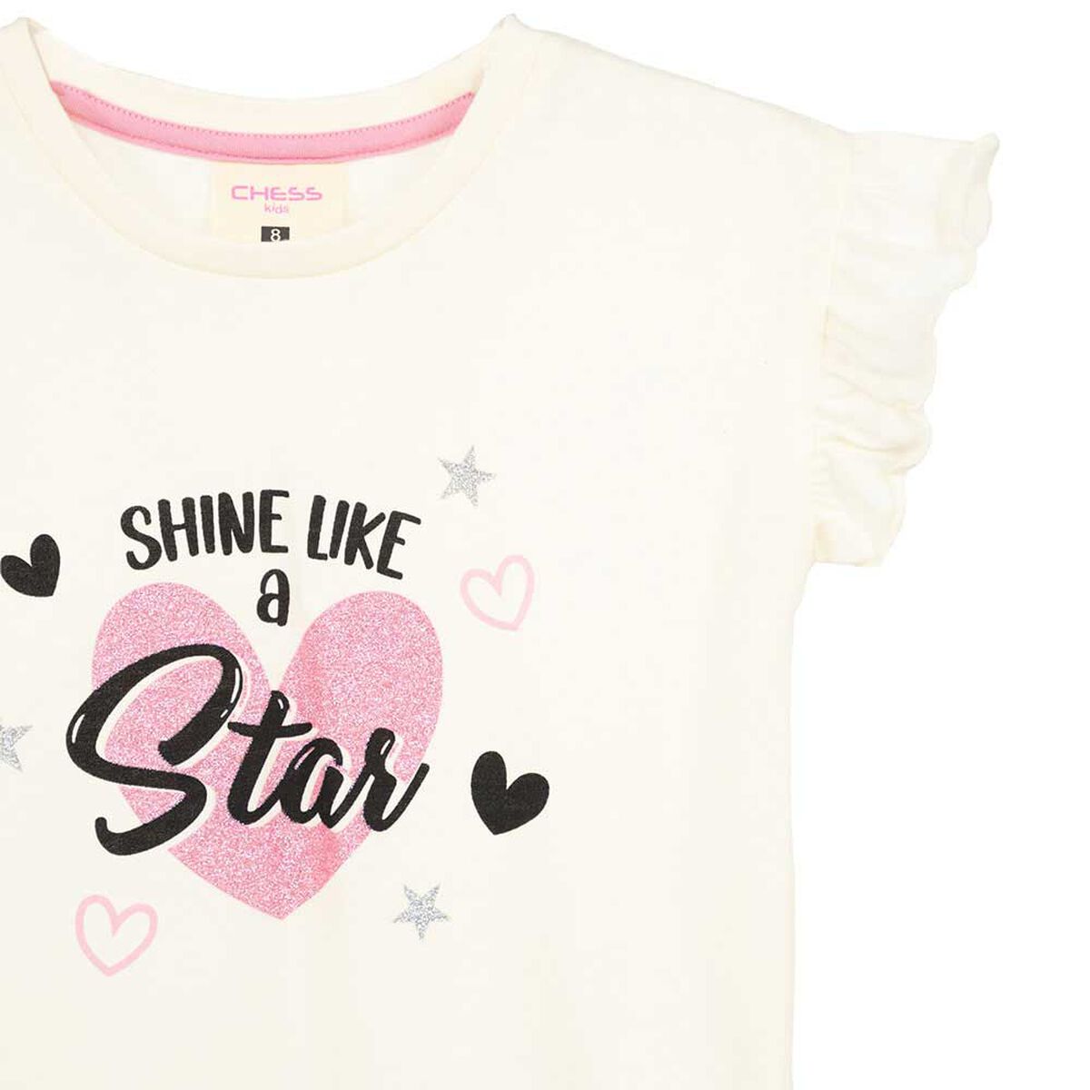 Polera Manga Corta Niña Chess