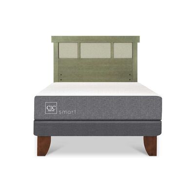 Imagen 1 del producto Cama Europea CIC 1,5 Plazas Smart + Respaldo Dublin Olivo