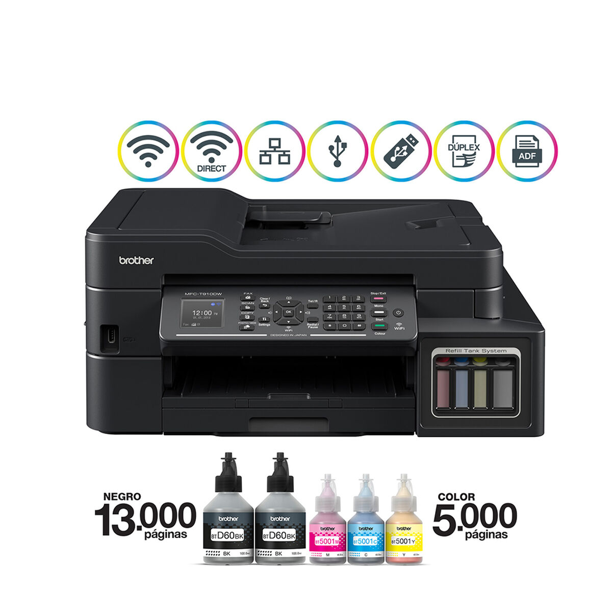 Multifuncional Brother Tinta Continua MFC-T910DW WiFi