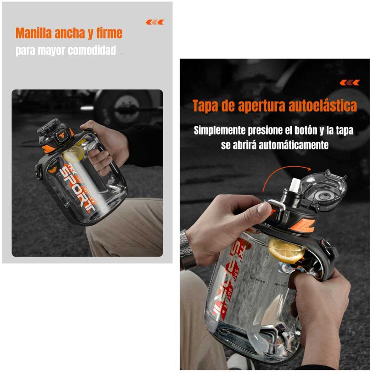 Botella Multifuncional Lubabycas TKK 200 ml Negra