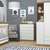 Cómoda Home Mobili Jade 5 Cajones Blanco Café