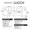 Seccional Latam Home Lucca 3 Cuerpos PU Rojo