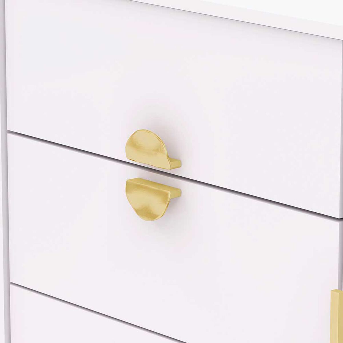 C&oacute;moda Vekkahome Bella 4 Cajones 1 Puerta Blanca