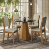 Juego de Comedor VekkaHome Isis 4 Sillas Gris