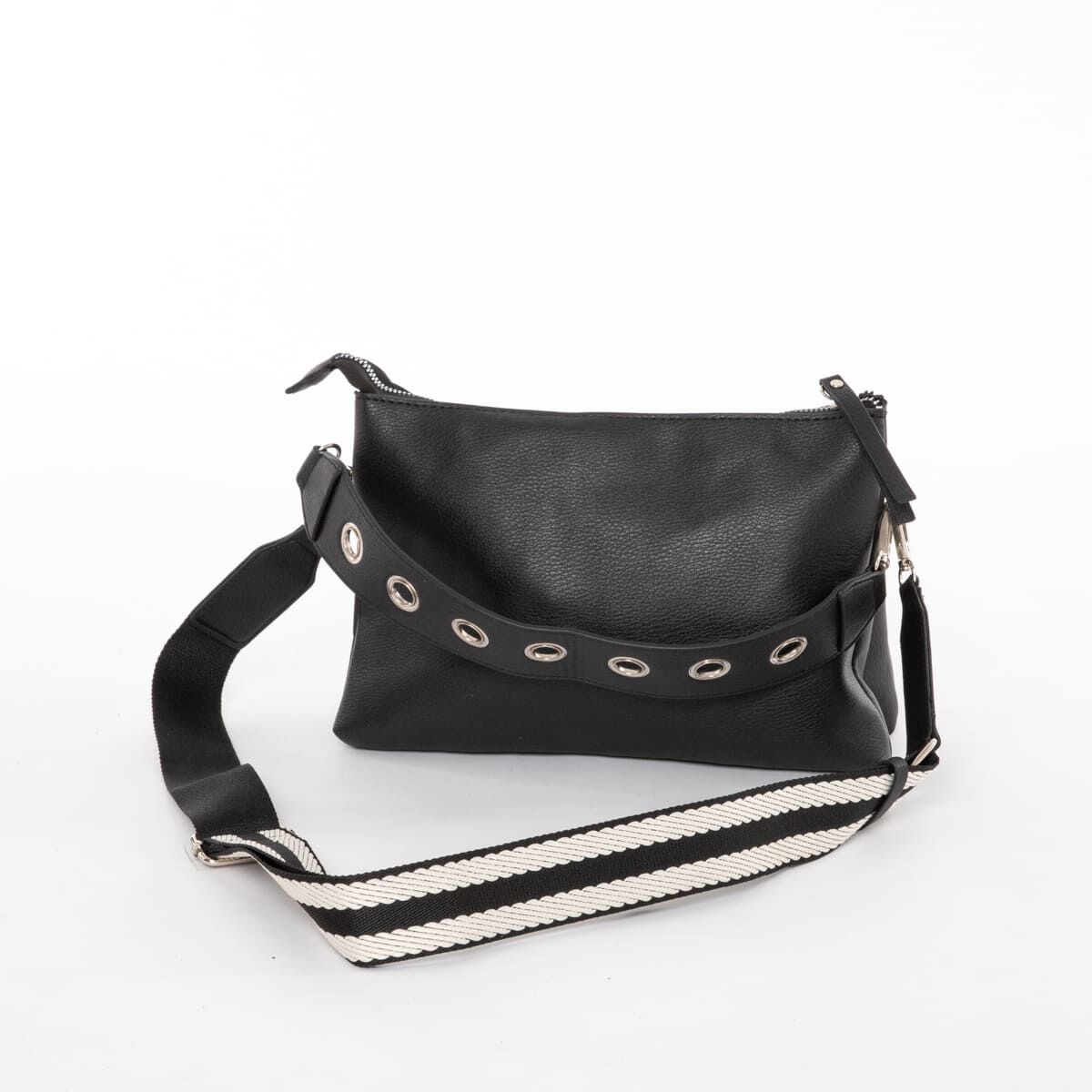 Cartera Cross Bag Mujer Negro Eco Cuero Fiorucci