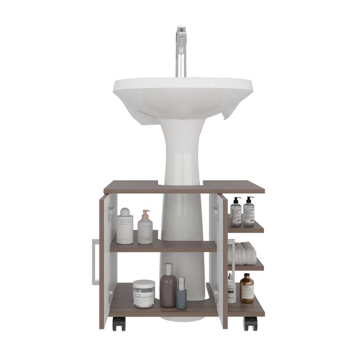 Mueble para Lavamanos Tuhome Bath 300 Avellana Blanco