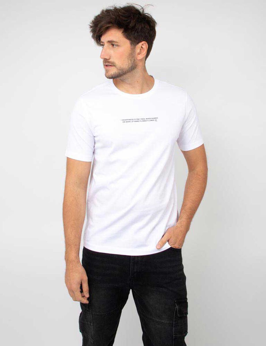 Polera Con Estampado Manga Corta Hombre Fiorucci