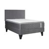 Cama Europea Celta 1,5 Plazas Carbono + Respaldo Acolchado