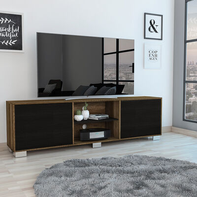 Imagen 1 del producto Rack TV TuHome Vassel Caramelo / Wengue  Hasta 80""