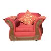 Juego de Living Almore Irlanda Sofá 2 Cuerpos + Dos Sillones 1 Cuerpo Rojo