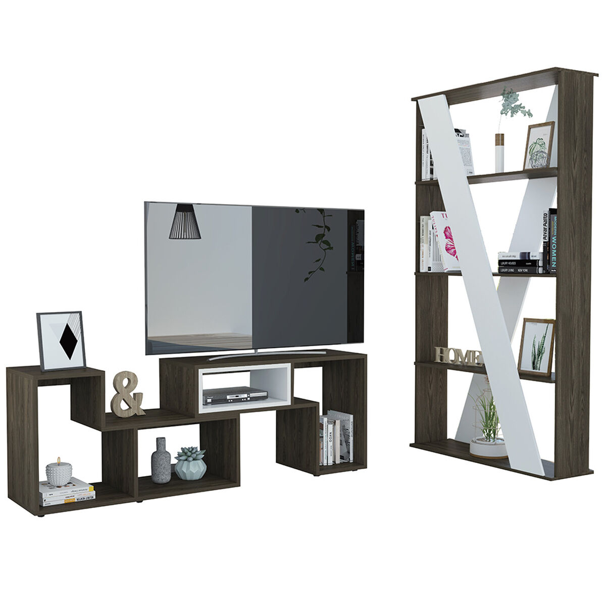 Combo Rack Extensible TV Hasta 40" + Separador de Ambientes TuHome Beijing