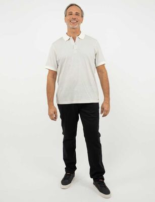 Imagen 2 del producto Polera Piqué Manga Corta Hombre Portman Club Blanco, Negro