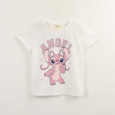 Imagen 1 del producto Polera Manga Corta Niña Stitch Ecru