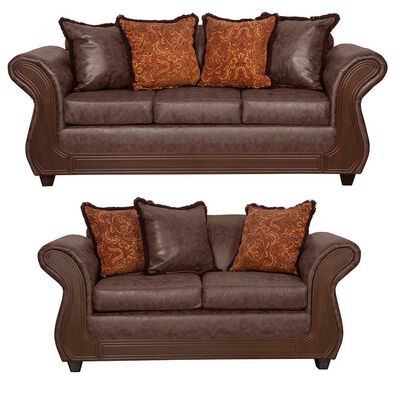 Imagen 1 del producto Juego de Living Black Factory Palermo 5 Cuerpos Chocolate