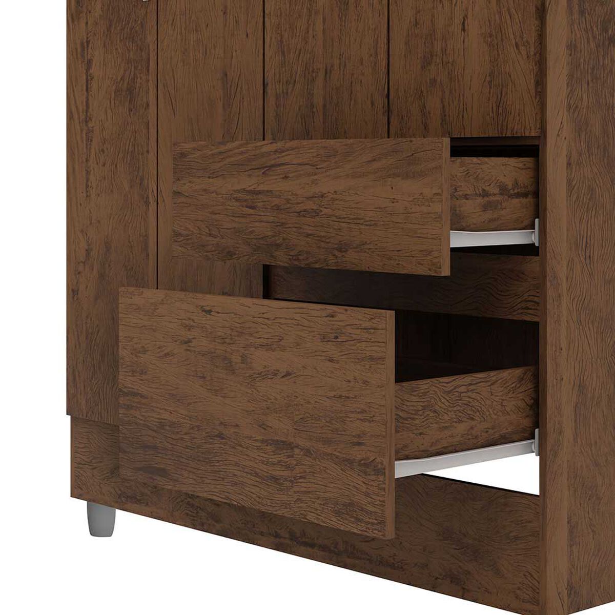 Closet Vekkahome Americano 4 Puertas 2 Cajones Caf&eacute;