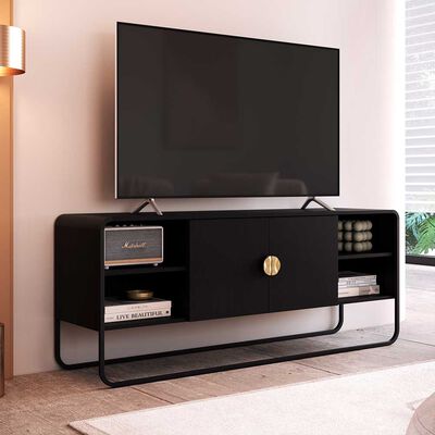 Rack Decocasa Luna Hasta 50"" Negro
