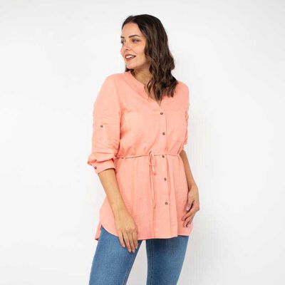 Blusa Lisa Manga 3/4 Mujer Zibel