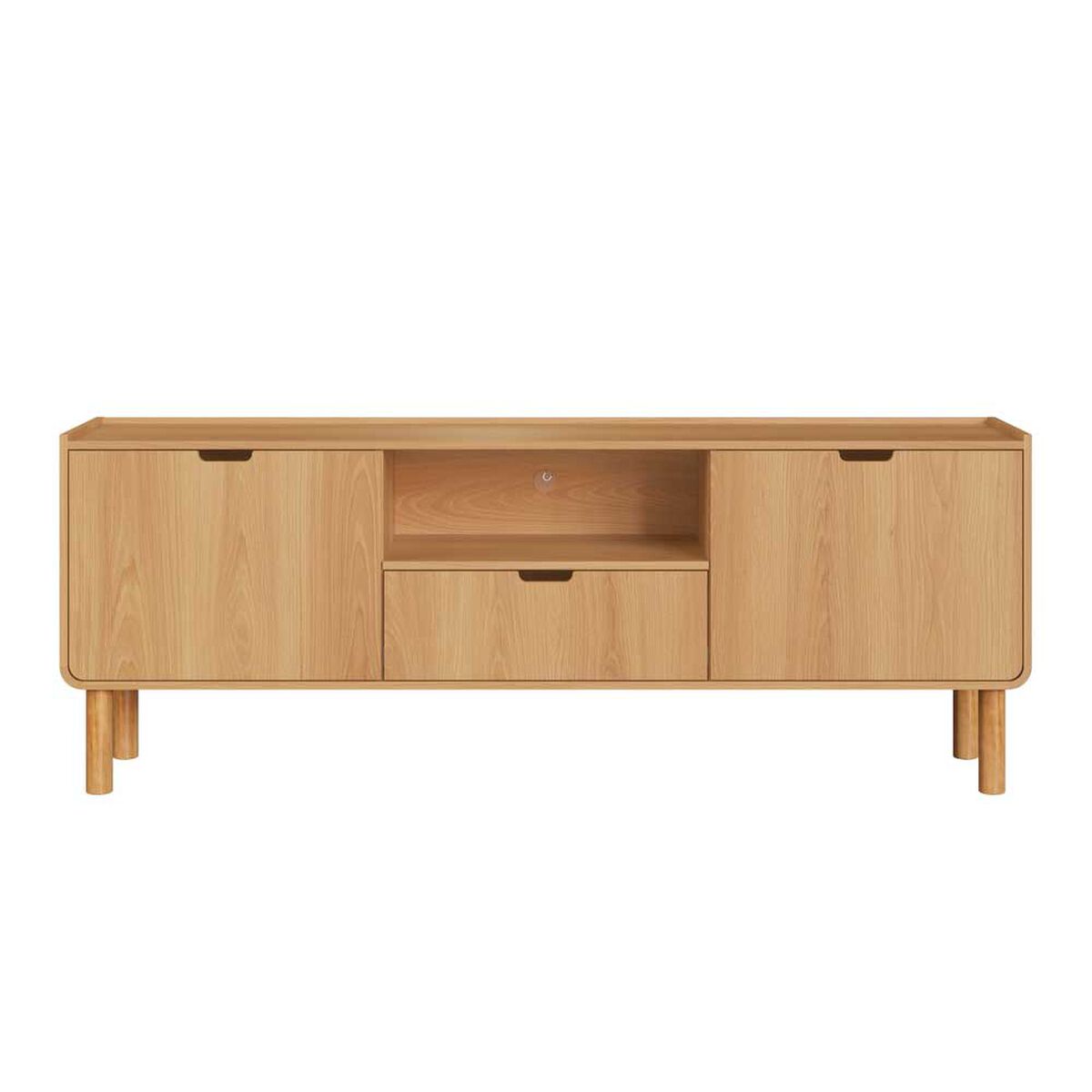 Rack Decocasa Aura hasta 75" Caf&eacute;