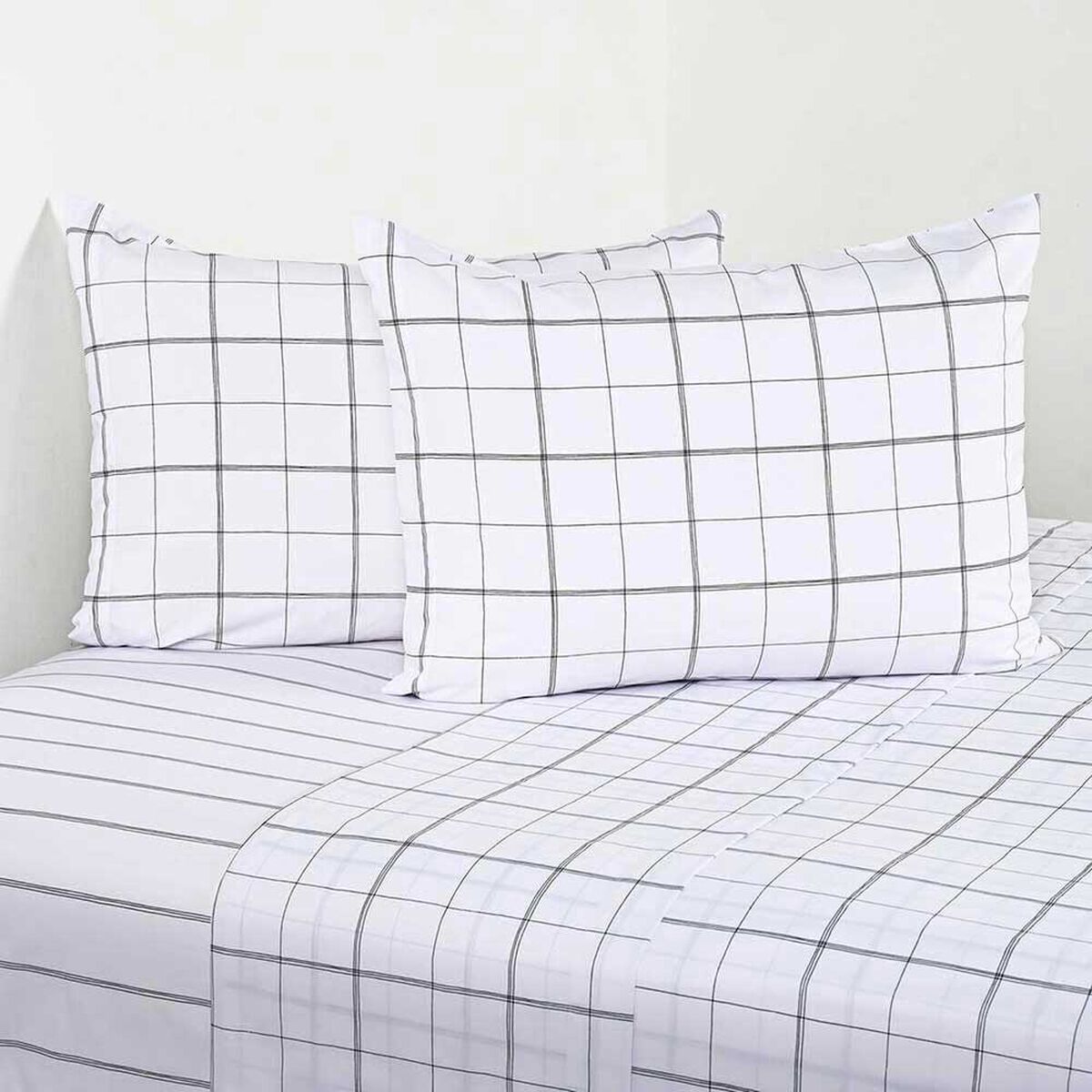 Juego de S&aacute;banas Elements & Co 200 Hilos S&uacute;per King Squard Blanco