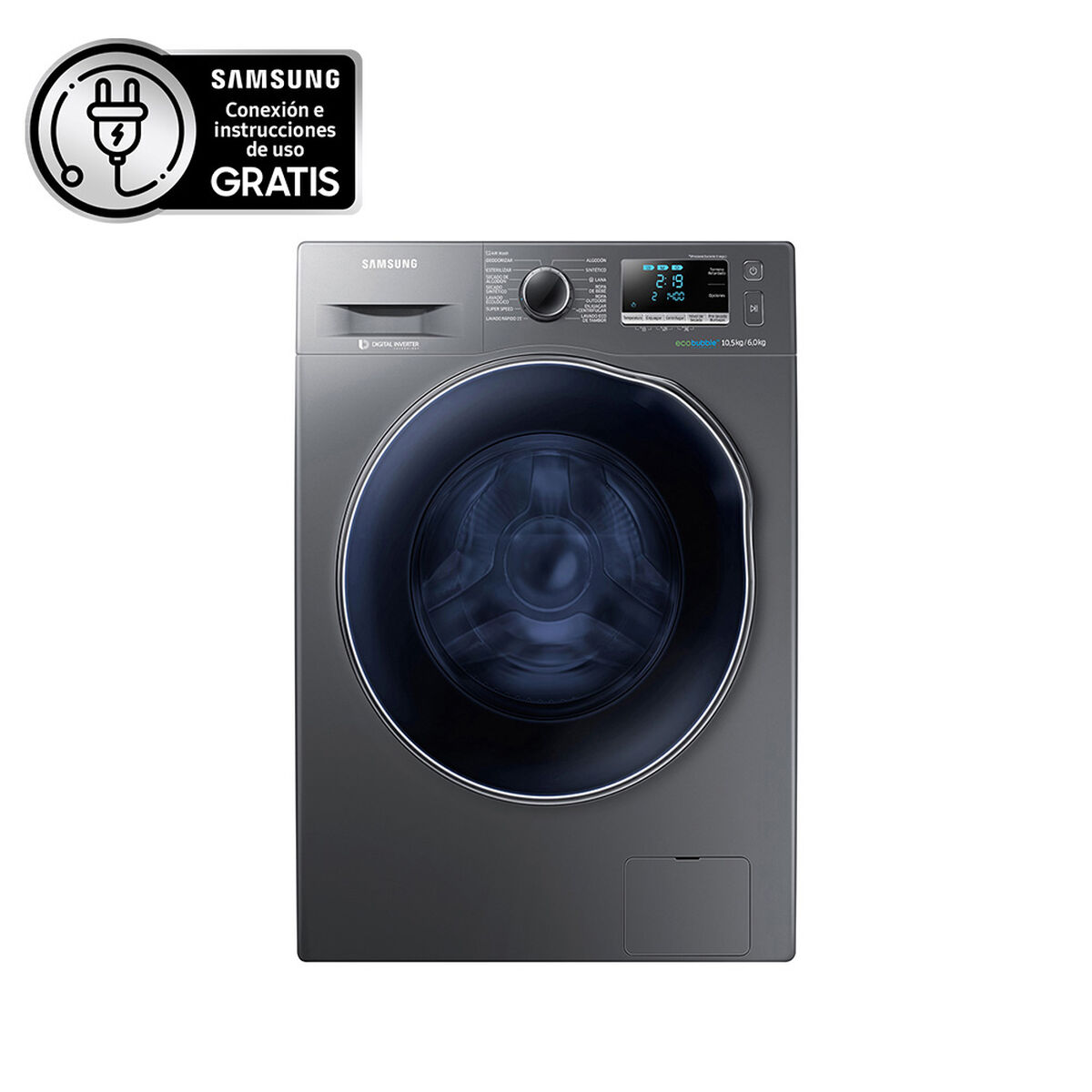 Lavadora Secadora Samsung WD10J6410AX 10,5/6 kg.