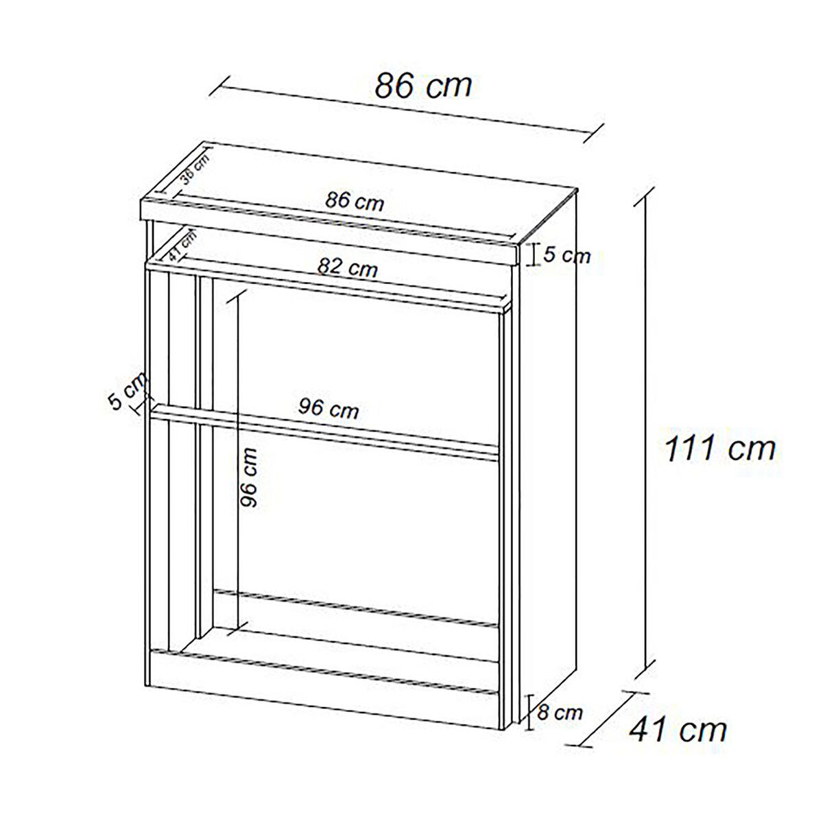 C&oacute;moda Favatex Kassandra 5 Cajones