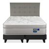 Cama Europea Flex Super King Paradise + Respaldo Design Gris