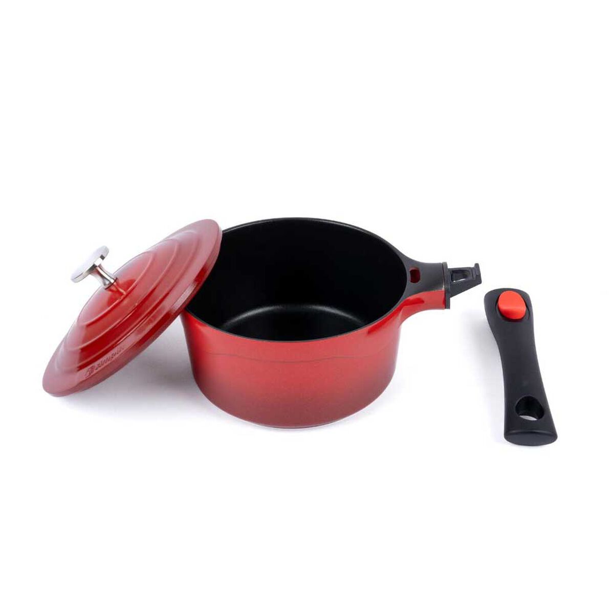 Olla Salsa Antiadherente Aluminio Fundido Simplit Toulouse 18 cm Rojo
