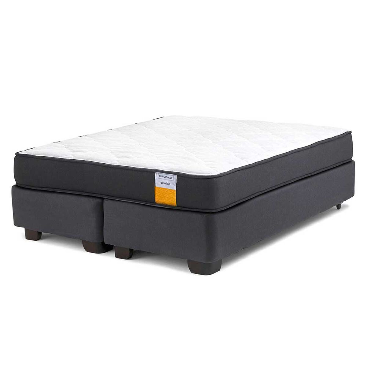 Cama Americana Drimkip Base Dividida 2 Plazas Plus Funcional