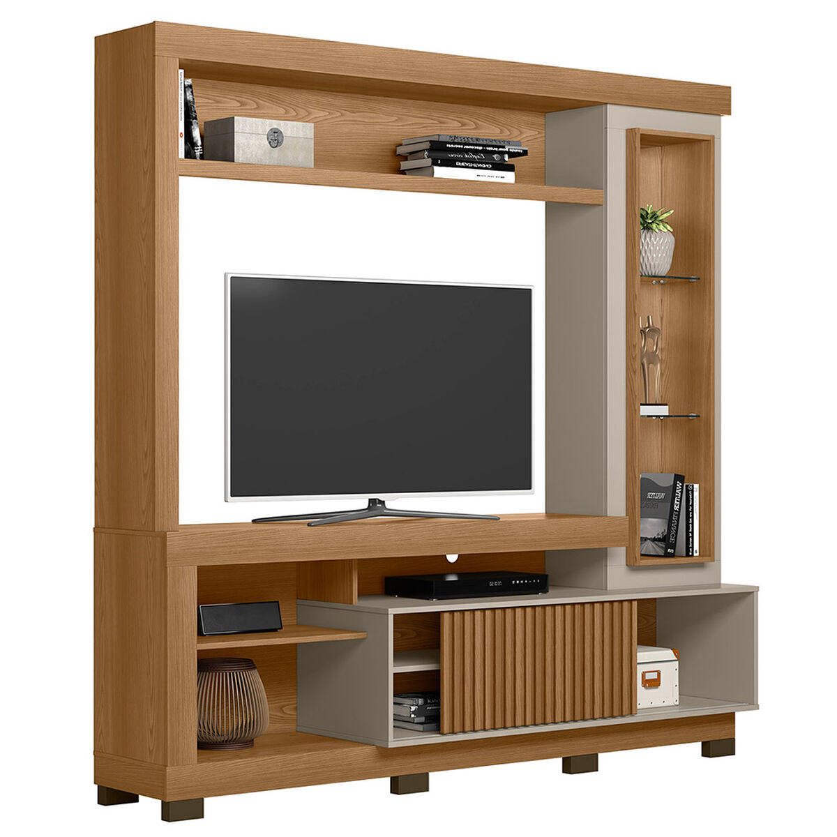 Home TV Di Poretti Design New Bahia Hasta 60" Caf&eacute; Claro