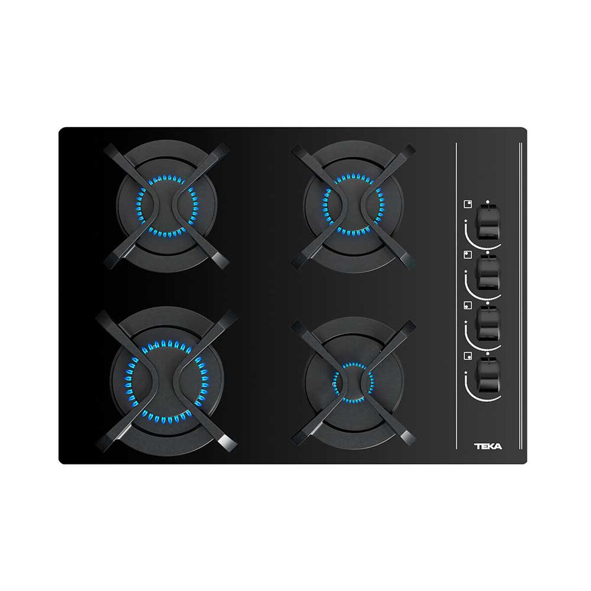 Encimera a Gas Teka GBC 64003 KBB 4 Quemadores