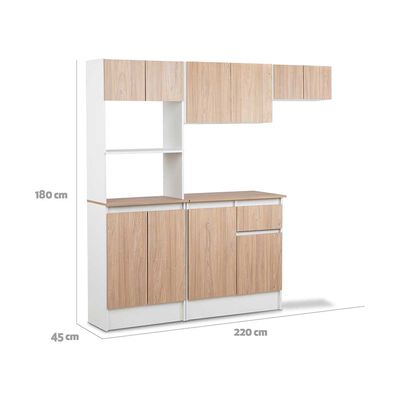 Imagen 2 del producto Mueble de Cocina CIC Montenegro 1 Cajón 10 Puertas Blanco Alpino