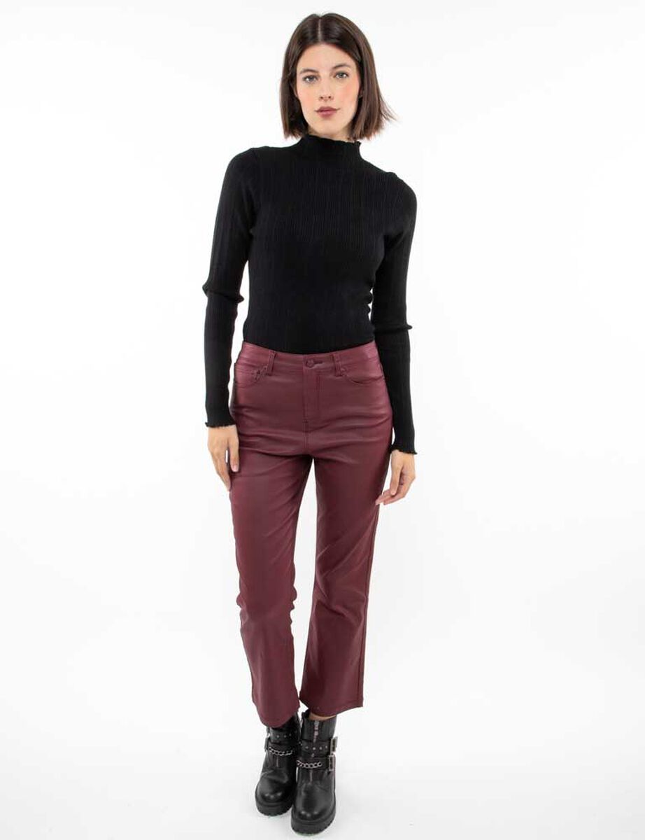 Pantalón Flare Ecocuero Mujer Fiorucci
