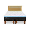 Cama Europea CIC Green Infinity 2 Plazas + 1 Respaldo Dublin Mostaza