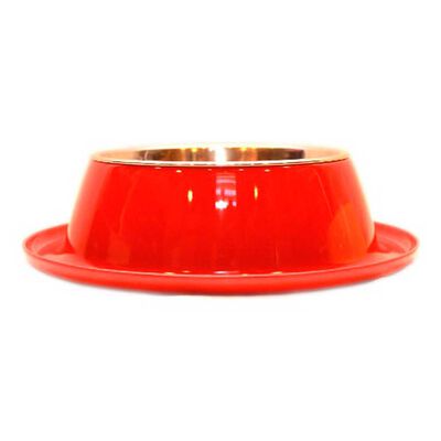 Plato Melamina Anti-hormigas Rojo Talla L Perro Mascan