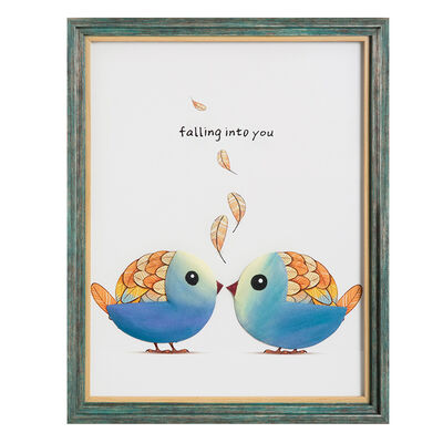 Imagen 1 del producto Cuadro Enmarcado Vgo 2 Pajaritos con Relieve 43 x 53 cm