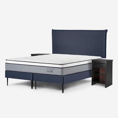 Imagen 2 del producto Cama Europea Rosen Base Dividida King Indie + Respaldo + 2 Veladores Maurice
