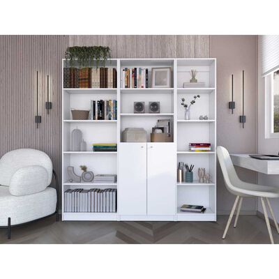 Estante 62 cm  + Estante 2 Puertas + Estante 45 cm TuHome Home Blanco