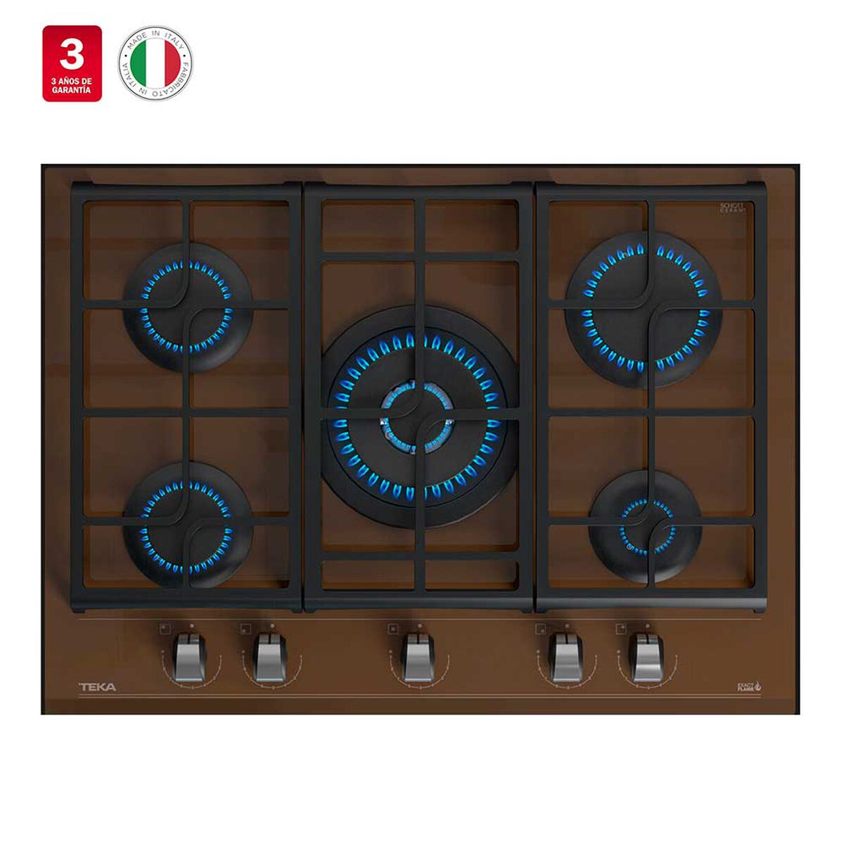 Encimera a Gas Teka GZC 75330 LB 5 Quemadores