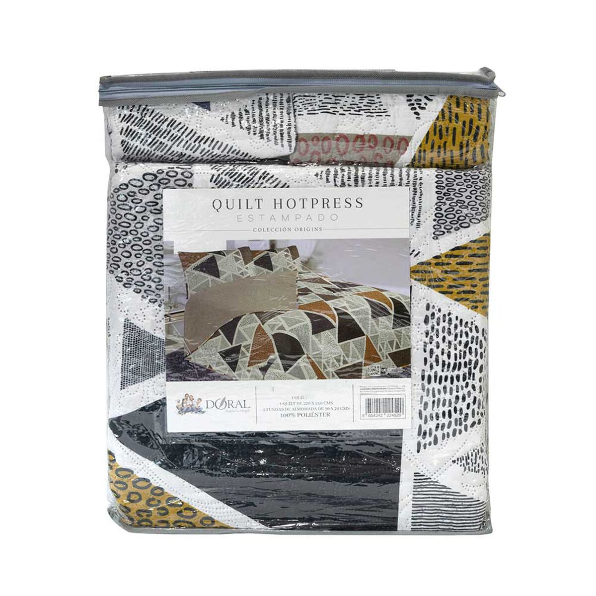 Quilt Doral 1,5 Plazas Hotpress Origins D7 Estampado